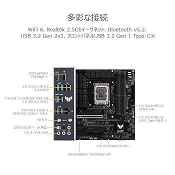 Amazon | ASUS INTEL 第13.12世代 LGA1700 対応 B760M 搭載 マザ